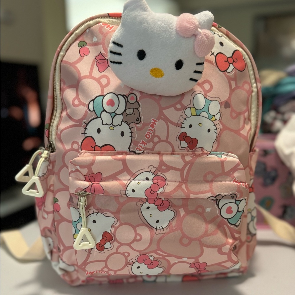 Hello Kitty backpack with plushie.